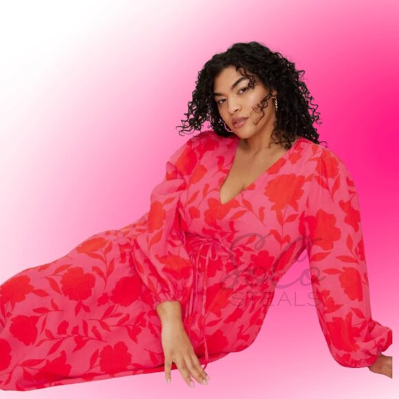 NWT Kate Spade x Target Floral Linen Blend Midi Dress – XL ❤️🌺 - Picture 4 of 8